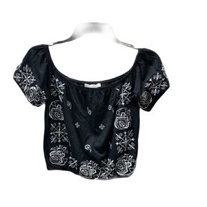 ❤️ EXPRESS ONE ELEVEN OFF THE SHOULDER EMBROIDERED TOP SIZE XS